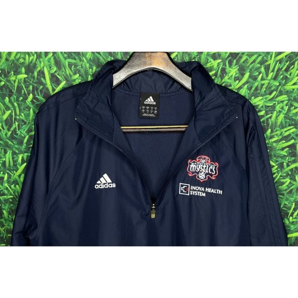 Washington Mystics WNBA Adidas 1/4 Zip Medium Blue Jacket Inova Health System - Picture 4 of 6